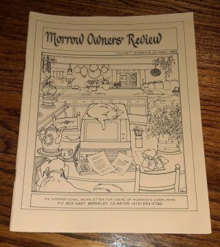 Morrow Designs Computer Company Owners Review Volume 1 Number 4 October 