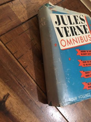 Jules Verne OMNIBUS 4 Volumes in 1 EARTH TO THE MOON Vintage HCDJ 2