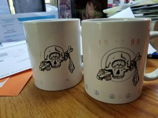 Vintage Grateful Dead Coffee Mugs From Rochester 1988 With Terrapin Logo