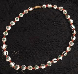 Vintage Murano Glass Beads Millefiori Classic Necklace 16.  5”