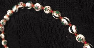 Vintage Murano Glass Beads MILLEFIORI CLASSIC NECKLACE 16.  5” 6