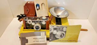 Argus C3 Camera With Flash Box & Manuals,  Exposure Meter