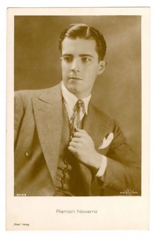 Movie Actor Ramon Novarro Vintage Photo Postcard