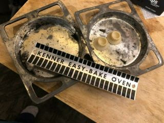 Vintage Kenner Easy Bake Oven Pans - Logo - Knobs