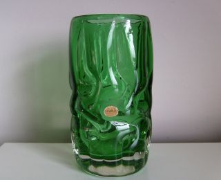 Vintage Sklo Vase By Pavel Hlava For Novy Bor.