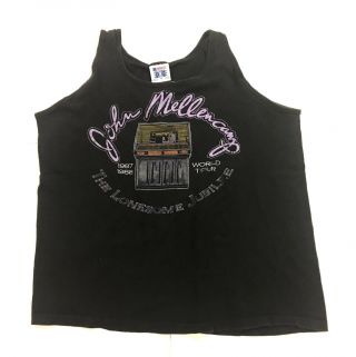 Vintage John Cougar Mellencamp 1987 - 88 Concert World Tour Tank Top Shirt Sz M