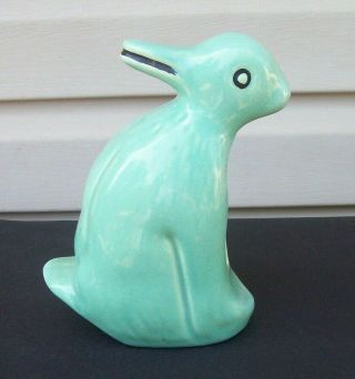 Vintage Weller Art Pottery Rabbit Duck Bunny Planter Green