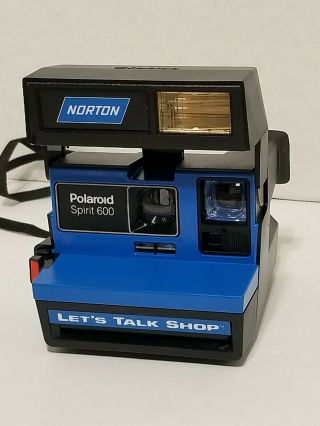 Polaroid Spirit 600 Blue Promotional Camera Norton Let 