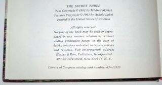 The Secret Three by Mildred Myrick (1963,  Hardcover) An I CAN READ Book VINTAGE 5