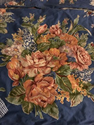 Vintage Ralph Lauren Beach House Melissa Blue Pillow Cases; Guc; Floral,  Roses