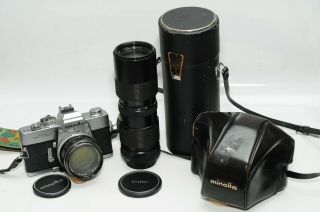 Minolta Srt 102 With 58mm F1.  4 Mc Rokkor - Pf Lens & Vivitar 85 - 205mm F3.  8 Auto Zo