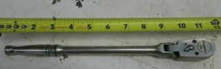 Vintage Snap On Tools Flf936 3/8 Drive Swivel Head Ratchet Old Logo Made In Usa