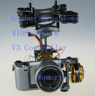 Gimbal Brushless Two - Axis Kit,  4108 - 130t Motor For Sony Nex Ildc Camera Bgc2.  0