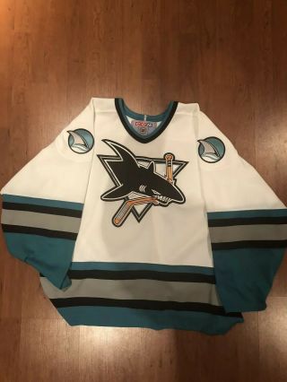 Vintage Ccm San Jose Sharks Nhl Hockey Jersey Size Xl