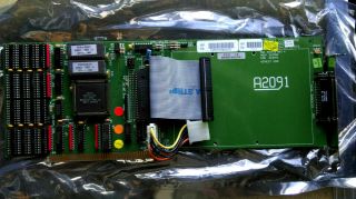 Commodore Amiga 2000 A2091 Hdd/ram Expansion Card W/ Cables