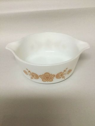 Vintage Pyrex Butterfly Gold Baking Casserole Dish Set Of 2 With Glass Top 6