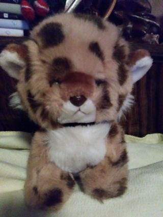 Gund Tamba 1982 Baby Cheetah Cub Vintage Black Brown Plush Stuffed Animal Toy 9 "