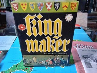 Vintage 1976 Kingmaker King Maker War Of The Roses Game By Avalon Hill