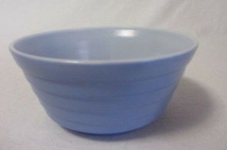 Vintage Hazel Atlas Moderntone Platonite Blue White Inside Soup Cereal Bowl