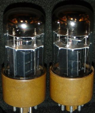Matched Pair Bendix 6V6GT jan cea 5992 Tube ' s {} {} getter NOS Perfect 2