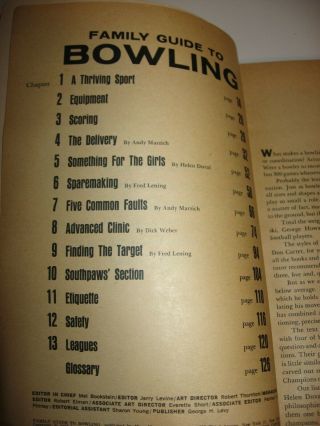 Vintage 1963 Bowling Dick Weber AMF Family Guide to Bowling Book 2