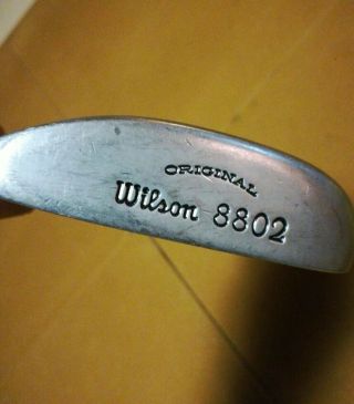 Vintage The Wilson 8802 Golf Putter Leather Grip Headspeed Shaft band 4