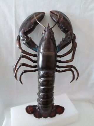 Large Vintage Life - Like Lobster Metal Wall Hanging Nautical Decor Sculpture