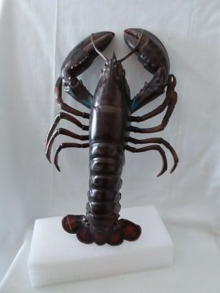 Large Vintage Life - Like Lobster Metal Wall Hanging Nautical Decor Sculpture 2