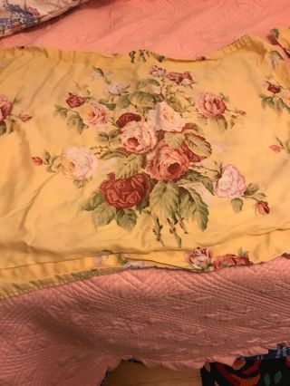 Lovely Pair Vintage Ralph Lauren Kathleen Standard Pillow Shams 3