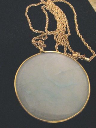 Vintage Tribal carved stone necklace pendant 3