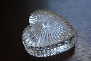 Vintage Waterford Crystal Heart Shape Trinket Box Wedding