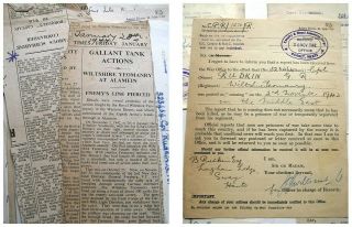 1942 - 1945 MANUSCRIPT Letters ROYAL WILTSHIRE YEOMANRY 2nd World War WW2 Army POW 5