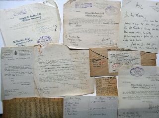 1942 - 1945 MANUSCRIPT Letters ROYAL WILTSHIRE YEOMANRY 2nd World War WW2 Army POW 7