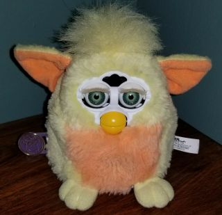 FURBY BABY Yellow & Orange Blue Eyes Vintage 1999 - and 2