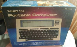 Rare Tandy Trs 80 Portable Computer Model 102 - Boots