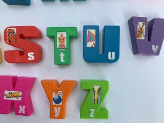 Sesame Street Plastic Letters Blocks Vintage 1994 Tyco 25 Letters Missing H 4