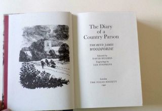 THE DIARY OF A COUNTRY PARSON.  James Woodforde.  Folio Society.  1st Edition.  1992 2
