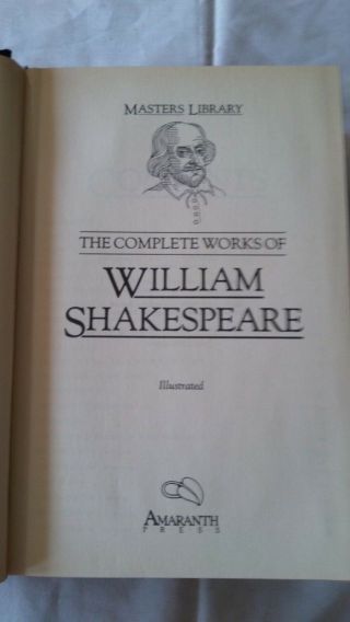 Amaranth Press Complete William Shakespeare B Dalton 1975 Masters Library 6