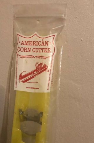 Vintage American Corn on the Cob Cutter Yellow Slicer USA Canning Kitchen Tool 2