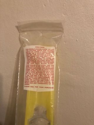 Vintage American Corn on the Cob Cutter Yellow Slicer USA Canning Kitchen Tool 4