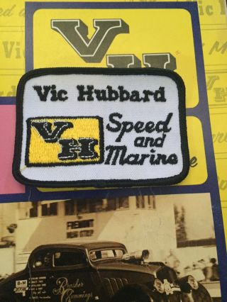 Vic Hubbard Speed & Marine Vintage Patch Hayward Shop Ca Racing Drag Jacket Vh