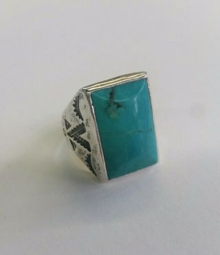 Vintage Bell Trading Post Sterling Silver Turquoise Men 