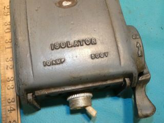 Vintage Industrial On Off Switch Isolator Machine Lathe Engineer