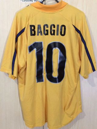 Baggio Inter Milan Italy 1999 Away Football Soccer Jersey Shirt M Vtg