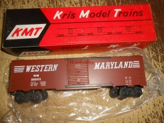 Vintage Kmt Kris Model Trains Western Maryland Boxcar 0 Gauge
