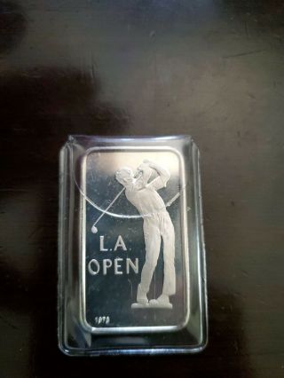 1973 1oz.  999 Silver Vintage Art Bar - L.  A.  Open