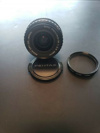Vintage ASAHI SMC Pentax - M 1:2.  8 28mm Lens 2