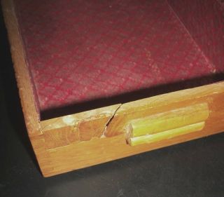 Vintage Pressed Wood Box Jewelry Trinkets Keepsakes 4