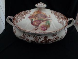 Vintage Woodlands Game Bird Soup Tureen,  Made In England