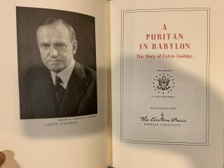 Easton Press Puritan in Babylon Story of Calvin Coolidge Presidents Library 2